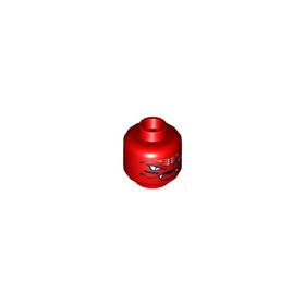 Piros Minifigura Fej Kígyó Arccal (Snappa - njo035)