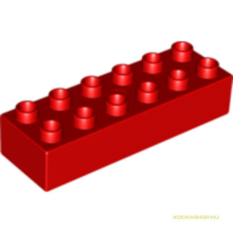 LEGO® Alkatrészek (Pick a Brick) 230021 - Piros 2X6 DUPLO Elem