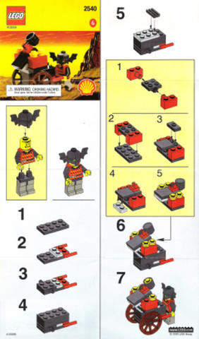 LEGO® Alkatrészek (Pick a Brick) 2540i - Építési Útmutató a LEGO 2540-es Készlethez (Fright Knights Catapult Cart)