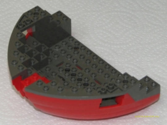 LEGO® Alkatrészek (Pick a Brick) 2557c04 - Piros Hajóorr Sötétszürke Felsőrésszel (Használt)