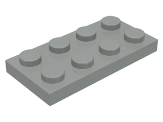 LEGO® Alkatrészek (Pick a Brick) 302002 - Világosszürke 2x4 Lap