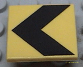 Sárga 2x2 útjelző tábla, iránymutatóval (használt)