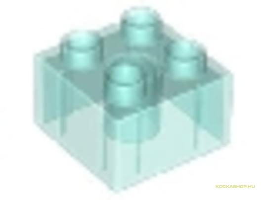 LEGO® Alkatrészek (Pick a Brick) 343700 - Áttetsző Világoskék 2x2 DUPLO Kocka Elem