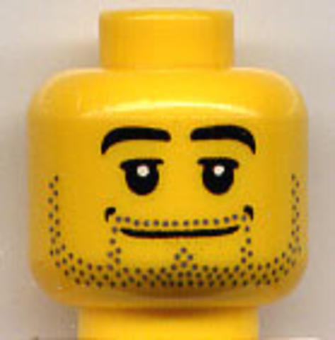 LEGO® Alkatrészek (Pick a Brick) 3626bpb0173 - Széles Mosolyú Borostás Fej