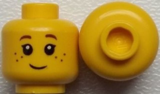 LEGO® Alkatrészek (Pick a Brick) 3626cpb0690 - Sárga Minifigura Fej mosolygós Szeplős Kislány Arccal