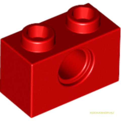 LEGO® Alkatrészek (Pick a Brick) 370021 - Piros Technic 1X2 Elem, Lyukkal