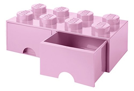 LEGO® Seasonal 40061738 - Fiókos tároló doboz 4x2 pink