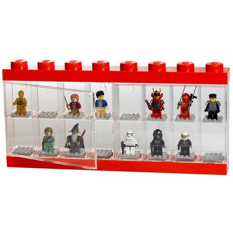 LEGO® Seasonal 40660001 - Minifigura kiállító, tároló doboz piros, 16 minifigurához
