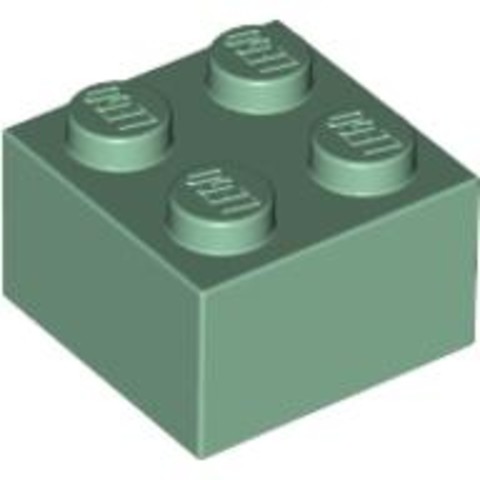 LEGO® Alkatrészek (Pick a Brick) 4155059 - Homokzöld 2x2 Elem