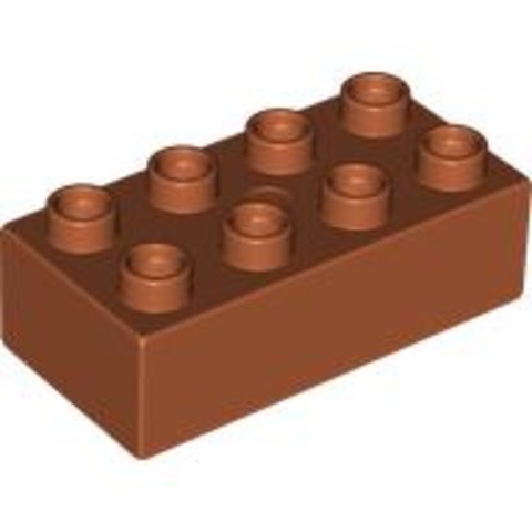 LEGO® Alkatrészek (Pick a Brick) 4158386 - Sötét Narancssárga 2x4 DUPLO Kocka