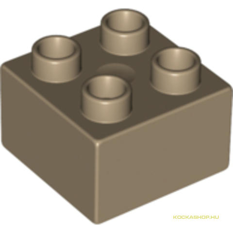 LEGO® Alkatrészek (Pick a Brick) 4196360 - Sötétbézs 2x2 DUPLO Kocka Elem