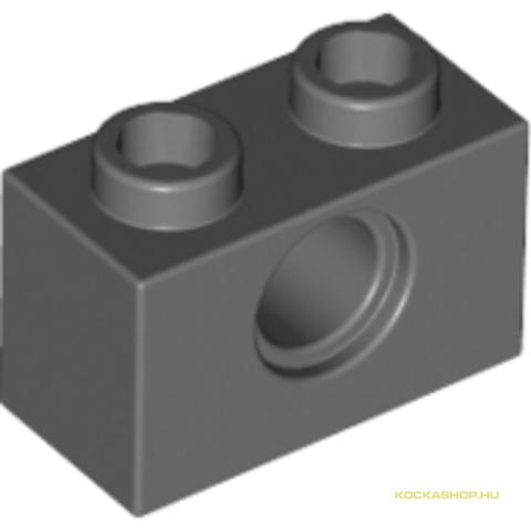 LEGO® Alkatrészek (Pick a Brick) 4211111 - Sötét kékes-szürke Technic 1X2 Elem, Lyukkal