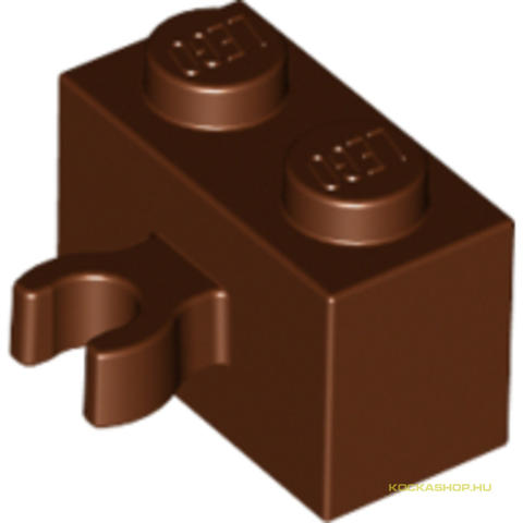 LEGO® Alkatrészek (Pick a Brick) 4215496 - Vörösesbarna 1x2 Módosított Elem Vízszintes Csatlakozóval
