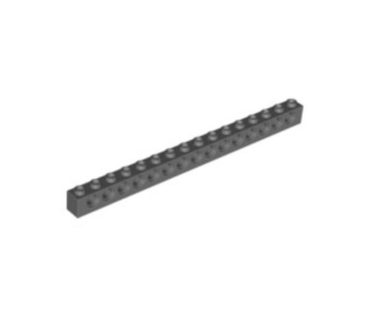 LEGO® Alkatrészek (Pick a Brick) 4256828 - Sötétkékesszürke 1x16 Hosszú Elem Oldalán 15 Lyukkal