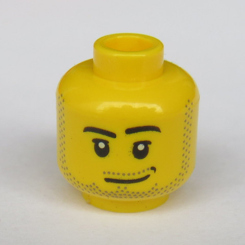 LEGO® Alkatrészek (Pick a Brick) 4261572 - Sárga Minifigura Fej - Mosolygó Borostás Férfi