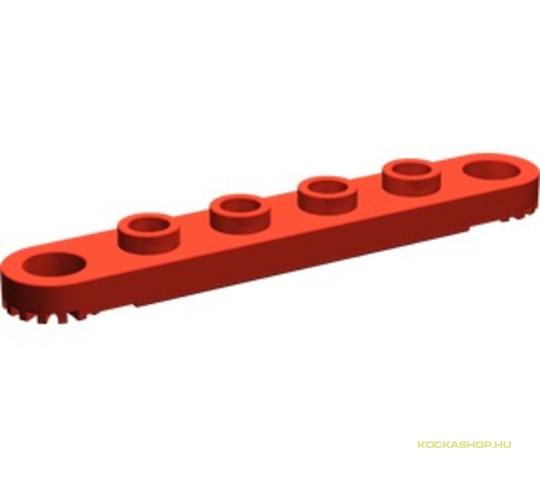 LEGO® Alkatrészek (Pick a Brick) 4262001 - Piros 1X6 Elem Fogazott Lekerekített Véggel használt