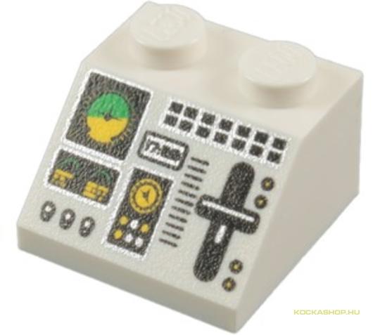 LEGO® Alkatrészek (Pick a Brick) 4288083 - Fehér 2x2/45° elem, repulőgép irányító panel