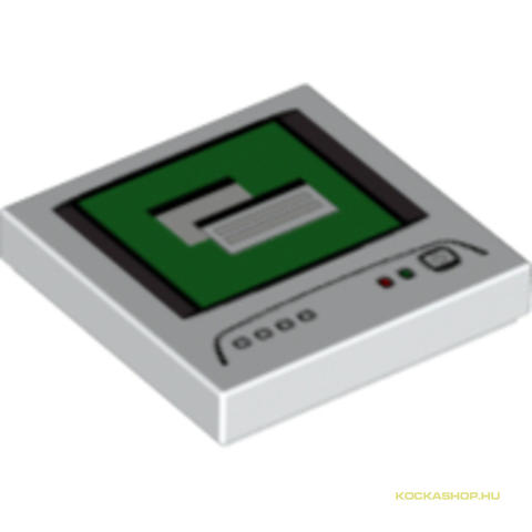 LEGO® Alkatrészek (Pick a Brick) 4289304 - Fehér 2x2 Csempe Monitor Festéssel