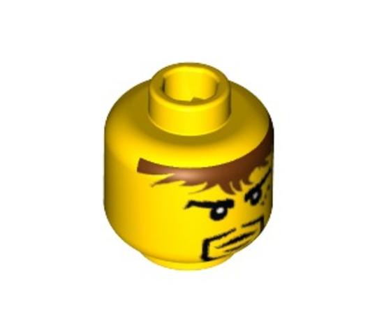 LEGO® Alkatrészek (Pick a Brick) 4294862 - Komor Fej Barna Hajjal