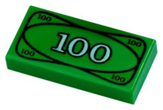 LEGO® Alkatrészek (Pick a Brick) 4295260 - Zöld 1x2 Pénz