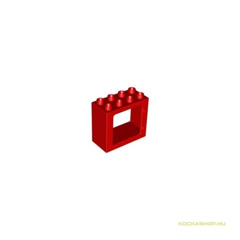 LEGO® Alkatrészek (Pick a Brick) 4529256 - Piros DUPLO ablak keret, piros színben 2x4x3