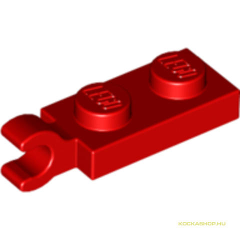 LEGO® Alkatrészek (Pick a Brick) 4534648 - Piros 1x2 Módosított Lapos Elem Csatlakozóval