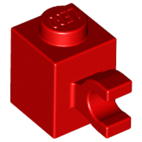 LEGO® Alkatrészek (Pick a Brick) 4535766 - Piros 1X1 Kocka Függőleges Tartóval