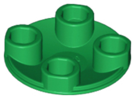 LEGO® Alkatrészek (Pick a Brick) 4558618 - Zöld 2X2 Kerek Elem 4 Lyukkal