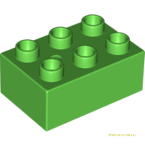 LEGO® Alkatrészek (Pick a Brick) 4559584 - Fényes Zöld 2X3 Csempe