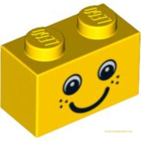 LEGO® Alkatrészek (Pick a Brick) 4569078 - Sárga 1X1X2 Elem Rajzolt Arccal