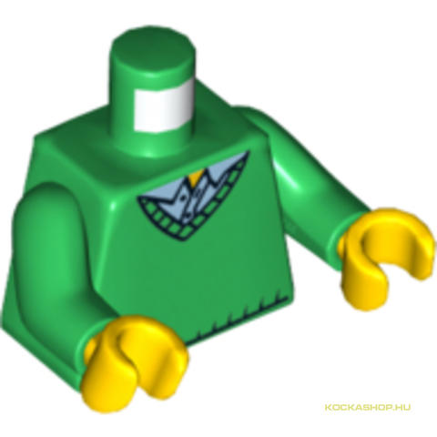 LEGO® Alkatrészek (Pick a Brick) 4586882 - Zöld Pulcsis Minifigura Felsőrész