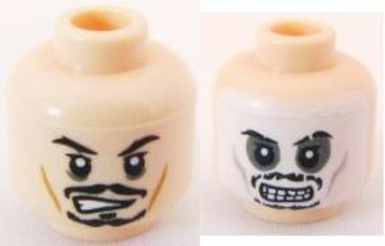 LEGO® Alkatrészek (Pick a Brick) 4620052 - Jack Sparrow Feje - Élőholt Arccal