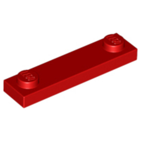 LEGO® Alkatrészek (Pick a Brick) 4631877 - Piros 1x4 Módosított Lap 2 Bütyökkel