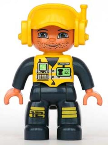 LEGO® Minifigurák 47394pb042 - DUPLO pilóta sárga felsőben
