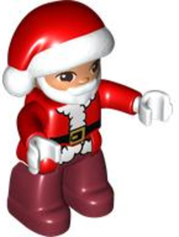 LEGO® Minifigurák 47394pb337 - Duplo Figure Lego Ville, Male, Santa with Dark Red Legs, Red Jacket and Hat