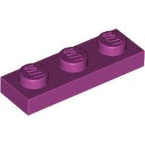 LEGO® Alkatrészek (Pick a Brick) 6022048 - Magenta 1X3 Lapos Elem