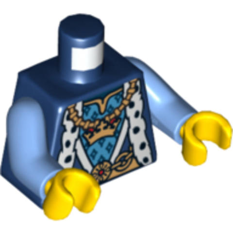 LEGO® Alkatrészek (Pick a Brick) 6039889 - Sötétkék Király minifigura felső rész