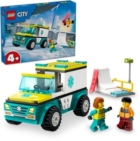 LEGO® City 60403 - Mentőautó és snowboardos