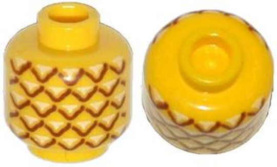LEGO® Alkatrészek (Pick a Brick) 6055385 - Sárga ananász mintás minifigura fej