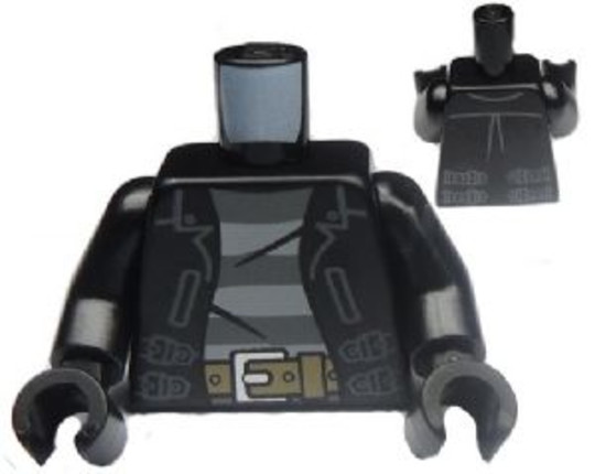 LEGO® Alkatrészek (Pick a Brick) 6056326 - Fekete minifigura bőrkabát
