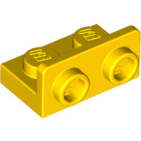 LEGO® Alkatrészek (Pick a Brick) 6057458 - Sárga 1x2 Módosított Lapos Elem Oldalán Két Csatlakozóval