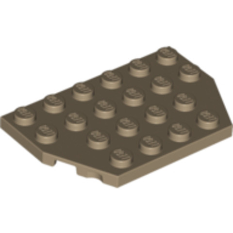 LEGO® Alkatrészek (Pick a Brick) 6097646 - Sötét Cserszínű Vágott, Lapos Elem