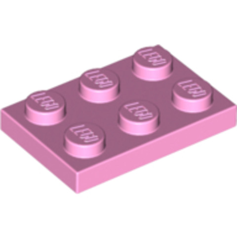 LEGO® Alkatrészek (Pick a Brick) 6102999 - Világos rózsaszín 2x3 Lapos Elem