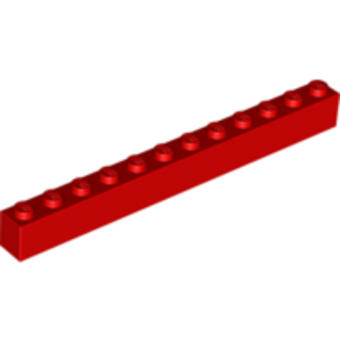 LEGO® Alkatrészek (Pick a Brick) 611221 - Piros 1x12 Kocka