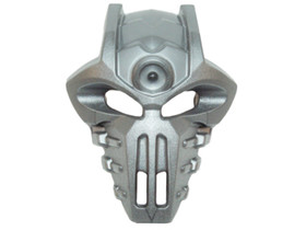 Matt ezüst Bionicle maszk, koponya forma - keskeny