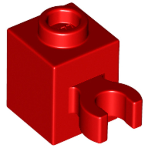 LEGO® Alkatrészek (Pick a Brick) 6115324 - Piros 1x1 Módosított Kocka Elem Csatlakozóval