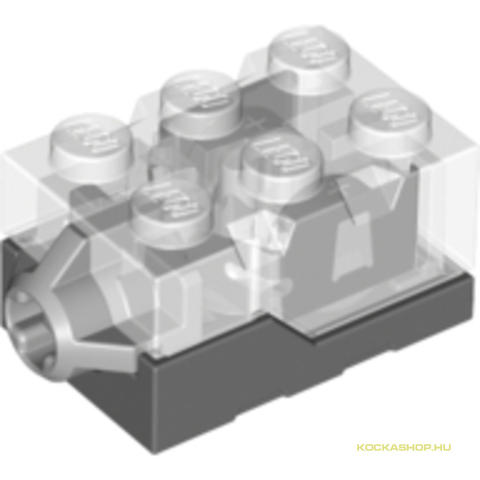 LEGO® Alkatrészek (Pick a Brick) 6121787 - Sötét Kékesszürke Kocka Sárga LED fénnyel
