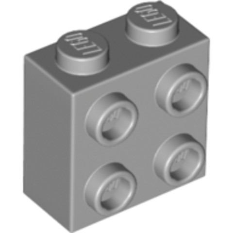 LEGO® Alkatrészek (Pick a Brick) 6123809 - Világos Kékesszürke 1x2x2 Kocka Oldalán 4 Csatlakozóval