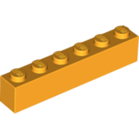 LEGO® Alkatrészek (Pick a Brick) 6186542 - Világos narancssárga 1X1X6 Elem