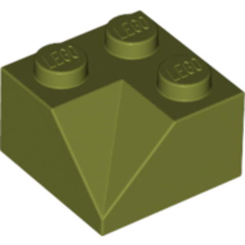 LEGO® Alkatrészek (Pick a Brick) 6193947 - Olívazöld  1X2X2 Sarokelem